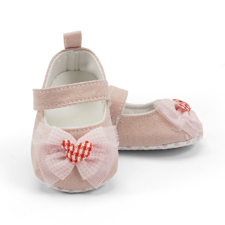 SUNSHINE GIRLS BOW COTTEN SANDLE PINK  (13.0)  2Y