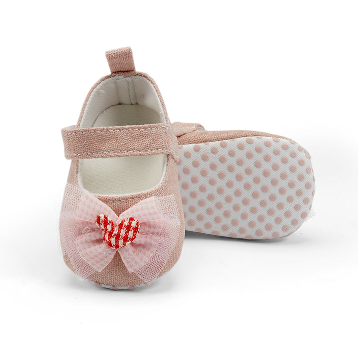 SUNSHINE GIRLS BOW COTTEN SANDLE PINK  (13.0)  2Y