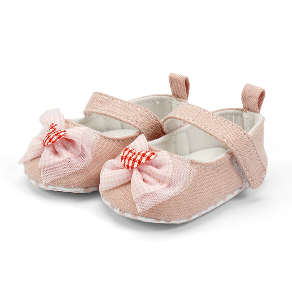 SUNSHINE GIRLS BOW COTTEN SANDLE PINK  (13.0)  2Y