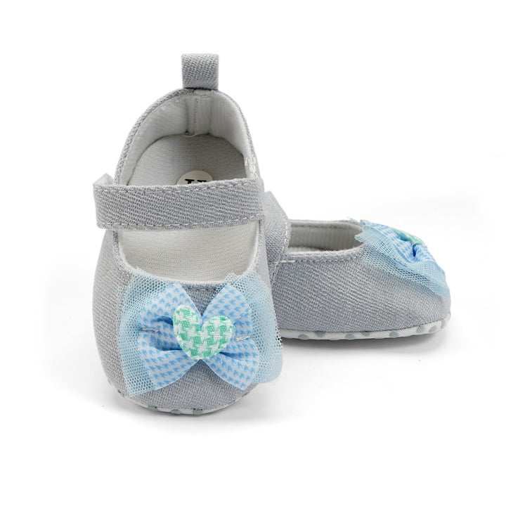 SUNSHINE GIRLS BOW COTTEN SANDLE SKY BLUE   (13.0)  2Y