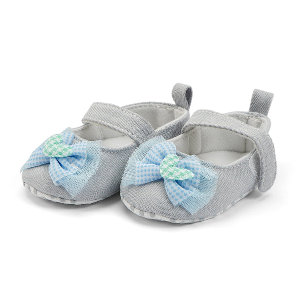 SUNSHINE GIRLS BOW COTTEN SANDLE SKY BLUE   (13.0)  2Y