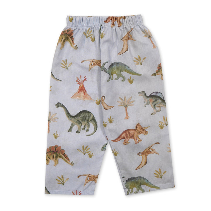 SUNSHINE KIDS NIGHT SUIT DINOSOUR SOLID BLUE 6-7Y