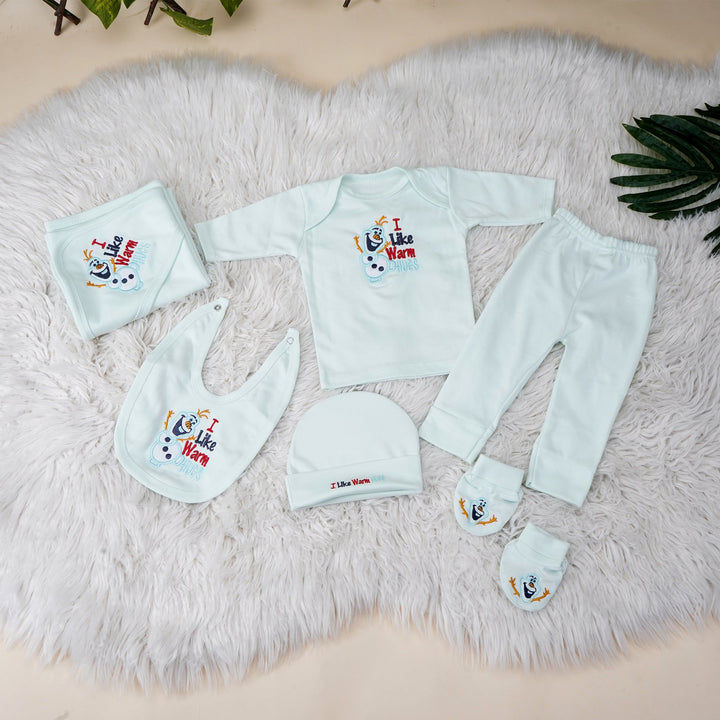 SUNSHINE BABY GIFT SET 7 PCS I LIKE WARM HUGS SEA GREEN