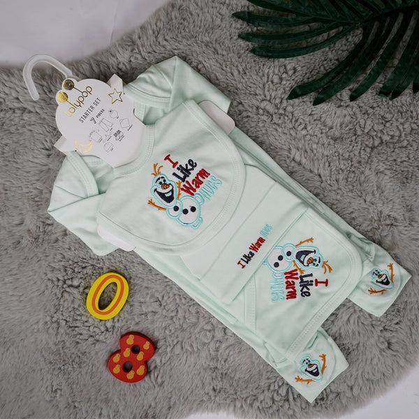 SUNSHINE BABY GIFT SET 7 PCS I LIKE WARM HUGS SEA GREEN