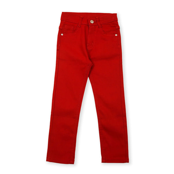 KIDS COTTON CHINO PANTS RED - SUNSHINE (11-12 YEARS) 34