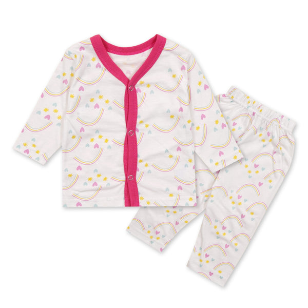 SUNSHINE SLEEP SUIT RAINBOW PINK (18-24M)