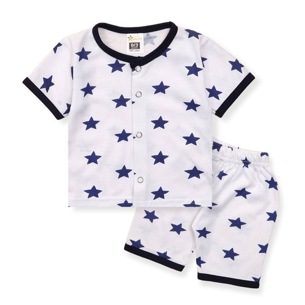 BABY  SLEEPSUIT STAR  NAVY BLUE  - SUNSHINE 3-6  MONTHS)