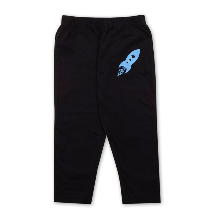 SUNSHINE KIDS SHORT & SHIRT ROCKET & MOON BLUE L (3-4)