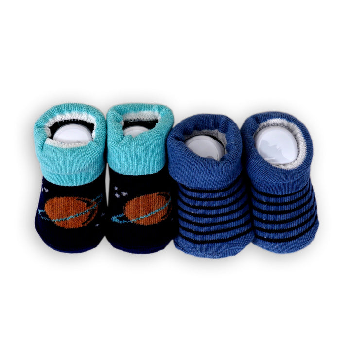 SUNSHINE BABY 5 PCS CAP & BOOTIES SET LITTLE STAR NAVY BLUE