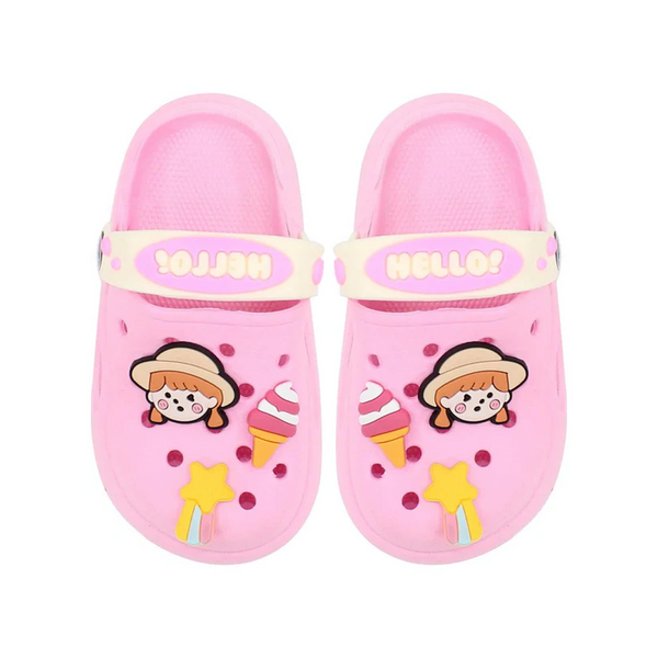 Kids Crocs Hello Pink - Sunshine