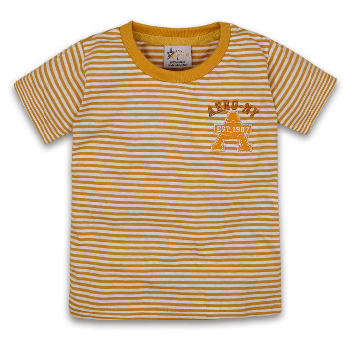 SUNSHINE SHORT SET EST .1987 STRIPES YELLOW (XL) 5-6Y