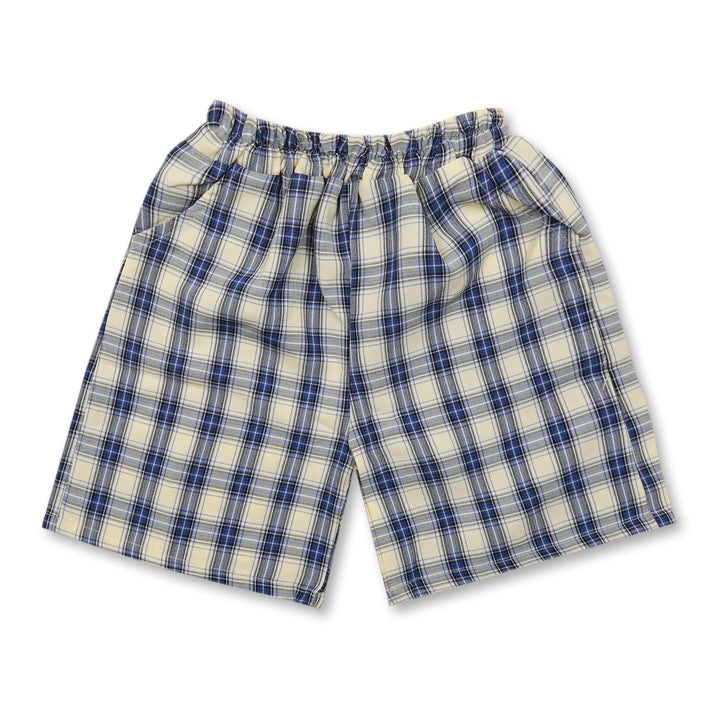 SUNSHINE BOYS SHORT AND SHIRT BOW CHECK BLUE XXL 4-5 Y