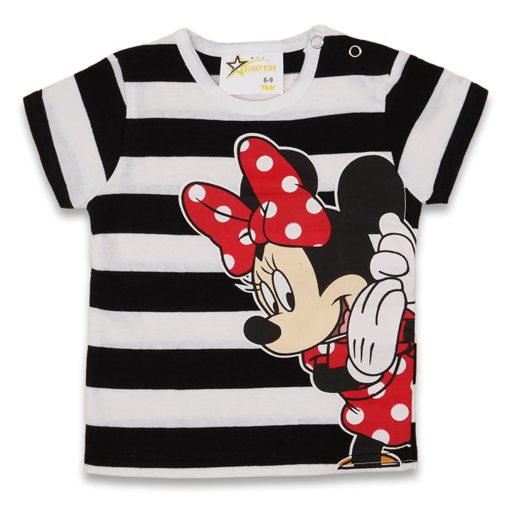 SUNSHINE MINEI MOUSE HALF SLEEVE PAJAMA SET BLACK STRIPS 12-18M