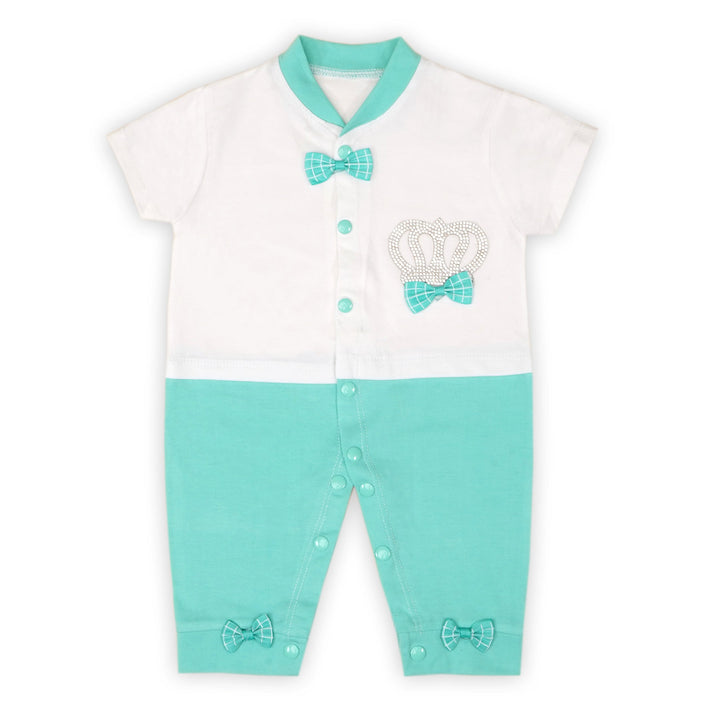 SUNSHINE BABY ROMPER PACK OF 3 CROWN SEA GREEN & WHITE 6-9M