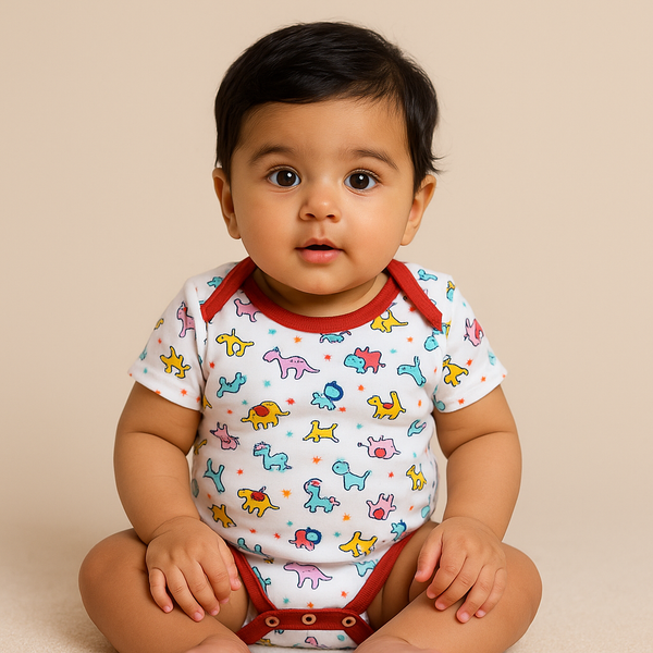 Baby Bodysuit Animals Orange - Sunshine