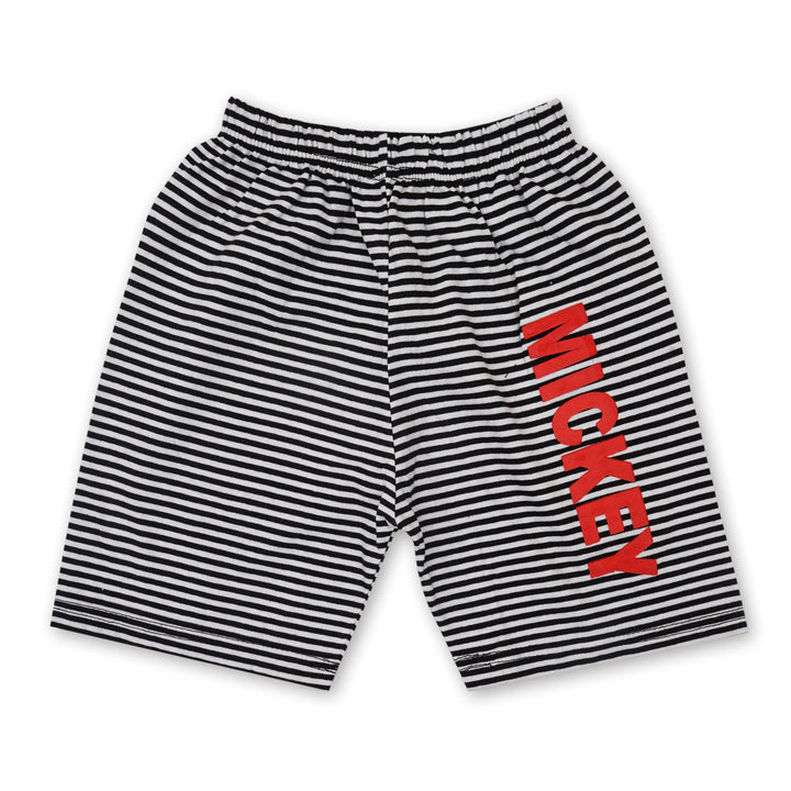 SUNSHINE SHORT & SHIRT STRIPES MICKEY BLACK (XL) 4-5Y