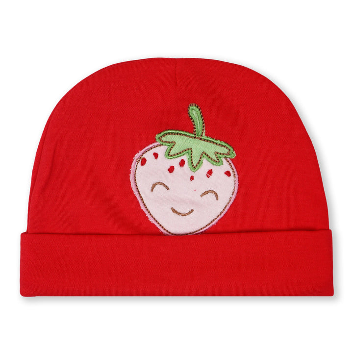 SUNSHINE BABY CAPS PACK OF 3 STRAWBERRY RED