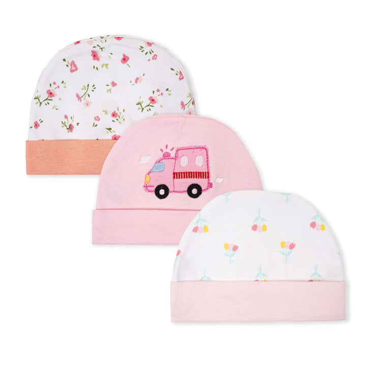 SUNSHINE BABY CAPS PACK OF 3 VAN PINK