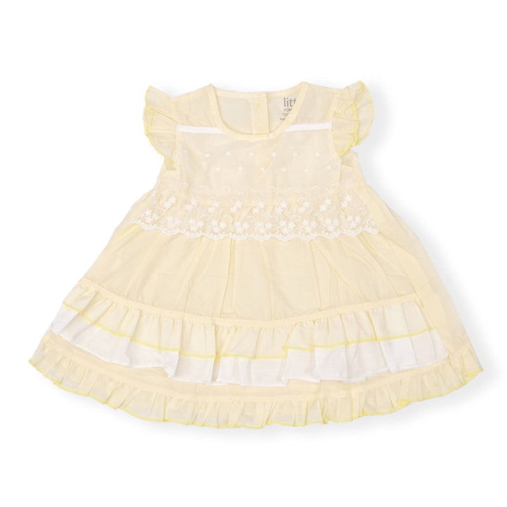 SUNSHINE BABY GIRLS SUMMER PANTY & FROCK YELLOW 6-12M