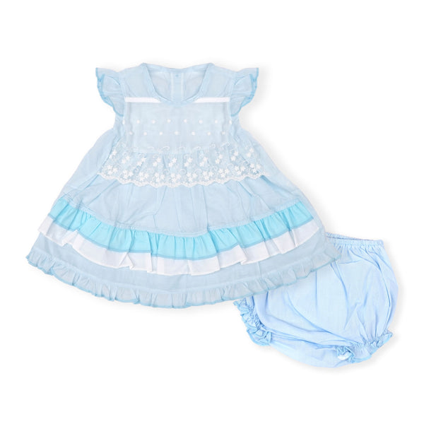 Baby Girls Frock & Panty Set Blue - Sunshine