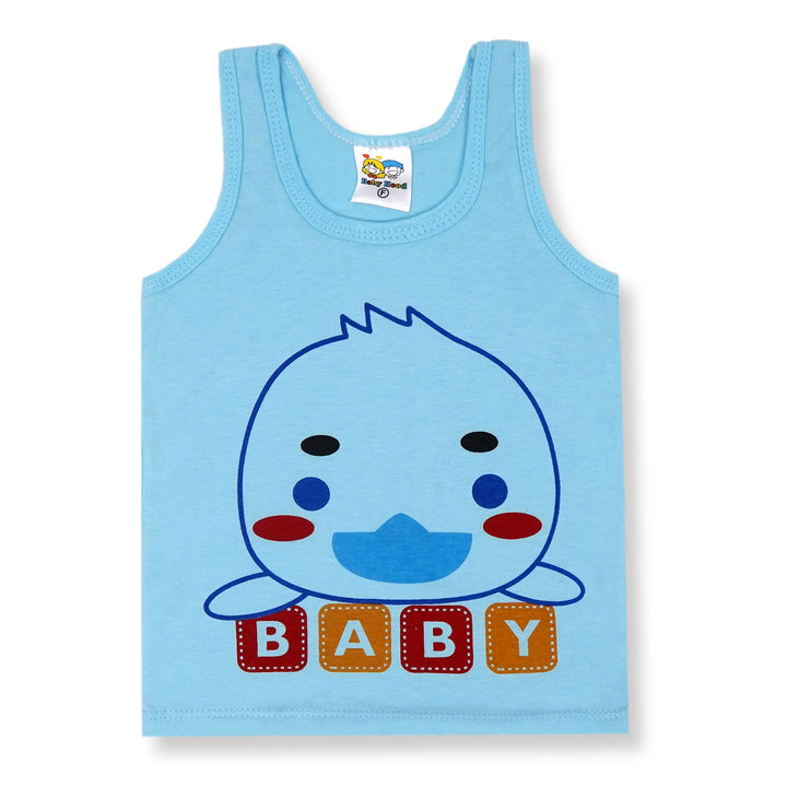 SUNSHINE BABY SHORT AND SANDO SET PENGUIN SKY BLUE 6-12 M