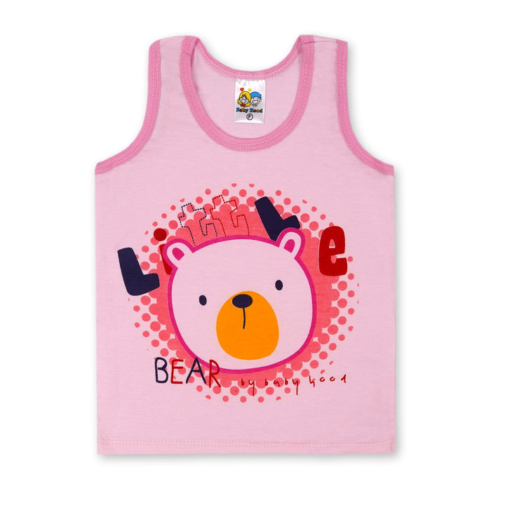 SUNSHINE BABY SHORT AND SANDO SET BEAR DOTS PINK 6-12 M