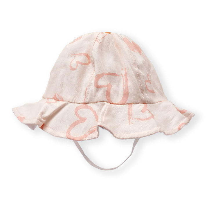 SUNSHINE KIDS HAT HEART LIGHT PEACH