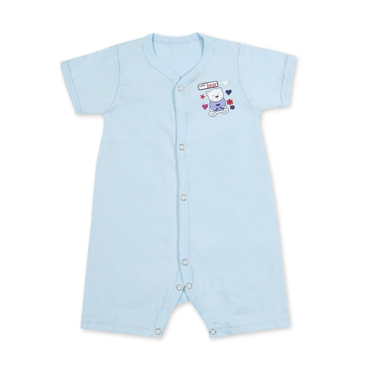 SUNSHINE KIDS 3 PCS ROMPER SHORTLY SLEEVE & LEGS BEAR BLUE (6-9M)