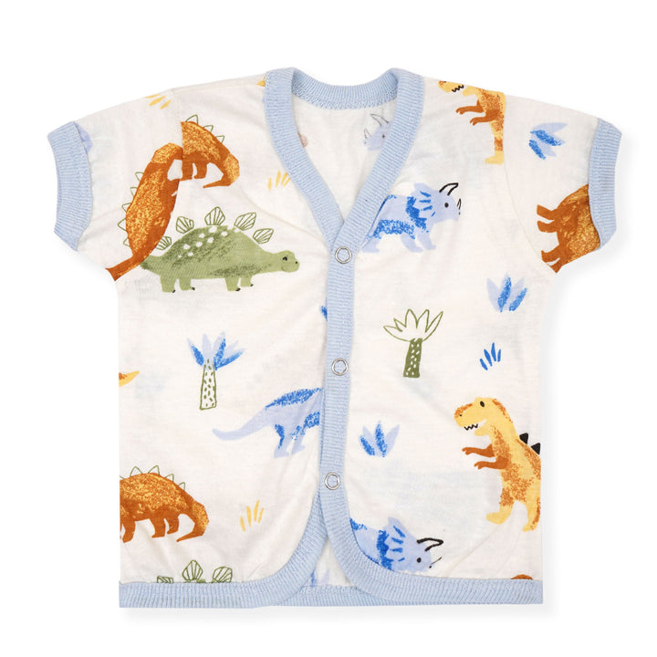 SUNSHINE BABY ROMPER GIFT SET PACK OF 3 DINOSAUR SKY BLUE 6-9M