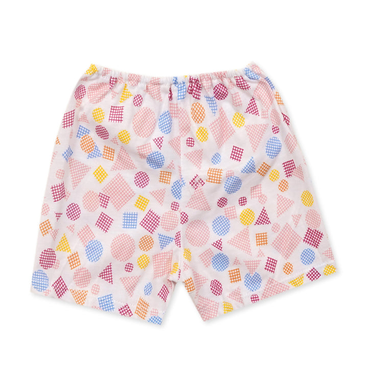 SUNSHINE BABY SHORT AND SANDO SET BEAR & CHICKEN PINK 6-12 M