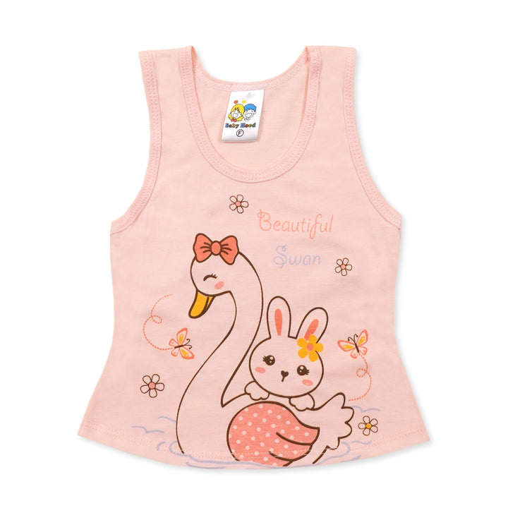 SUNSHINE BABY SHORT AND SANDO SET SWAN PINK 6-12 M