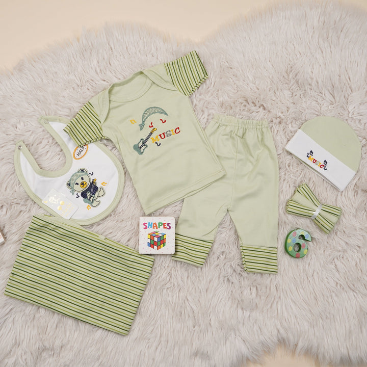 SUNSHINE BABY GIFT SET 9 PCS PIRATE BEAR GREEN