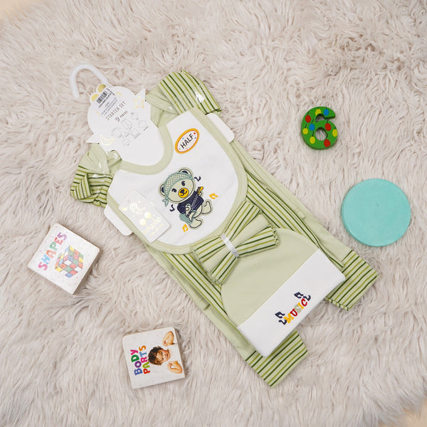 SUNSHINE BABY GIFT SET 9 PCS PIRATE BEAR GREEN