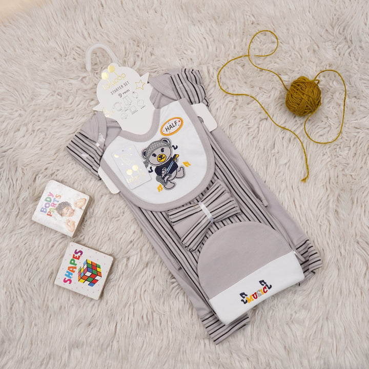 SUNSHINE BABY GIFT SET 9 PCS PIRATE BEAR GREY