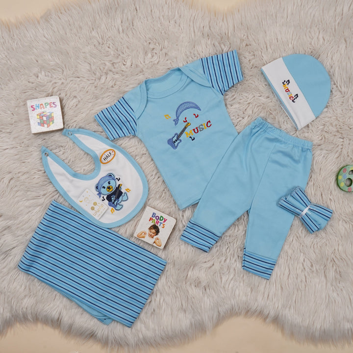 SUNSHINE BABY GIFT SET 9 PCS PIRATE BEAR BLUE