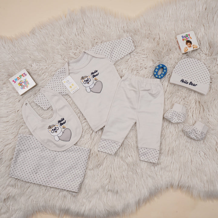 SUNSHINE BABY GIFT SET 7 PCS HELLO BEAR GREY