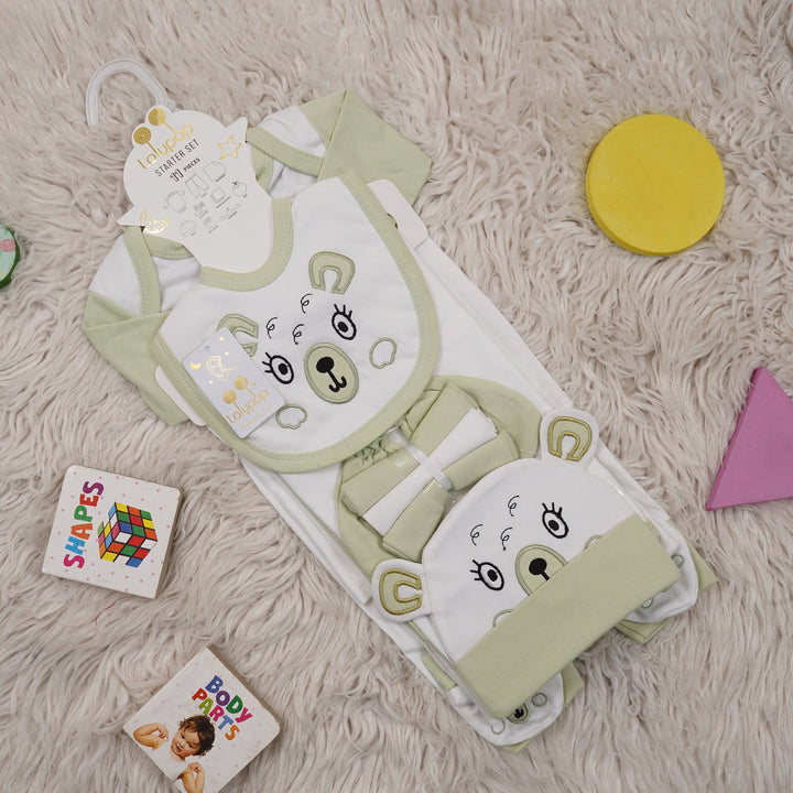 SUNSHINE BABY GIFT SET 11 PCS BEAR LIGHT GREEN