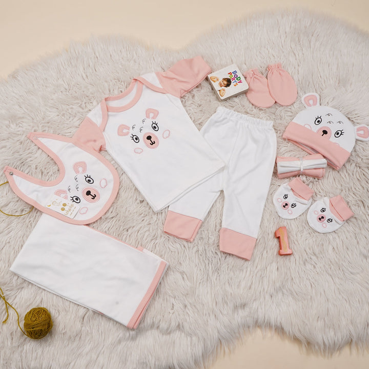 SUNSHINE BABY GIFT SET 11 PCS BEAR PINK