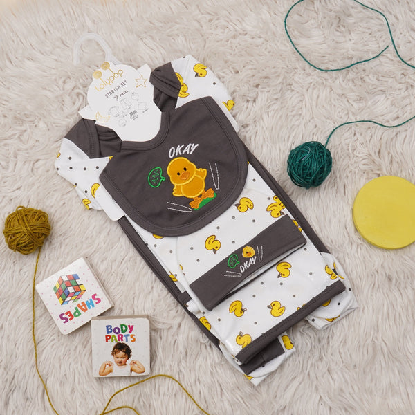 SUNSHINE BABY GIFT SET 7 PCS CHICKS GREY