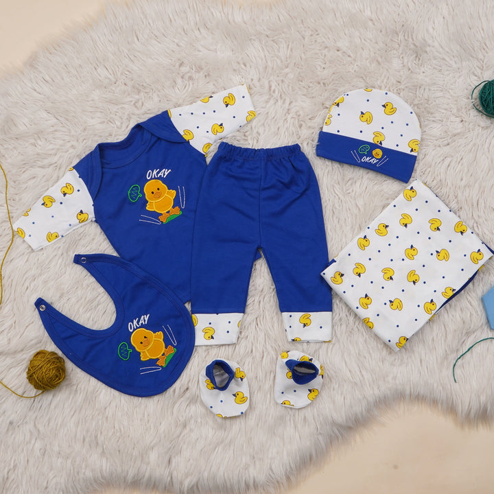 SUNSHINE BABY GIFT SET 7 PCS CHICKS ROYAL BLUE