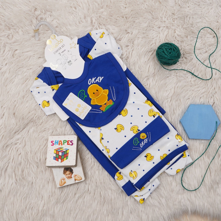 SUNSHINE BABY GIFT SET 7 PCS CHICKS ROYAL BLUE