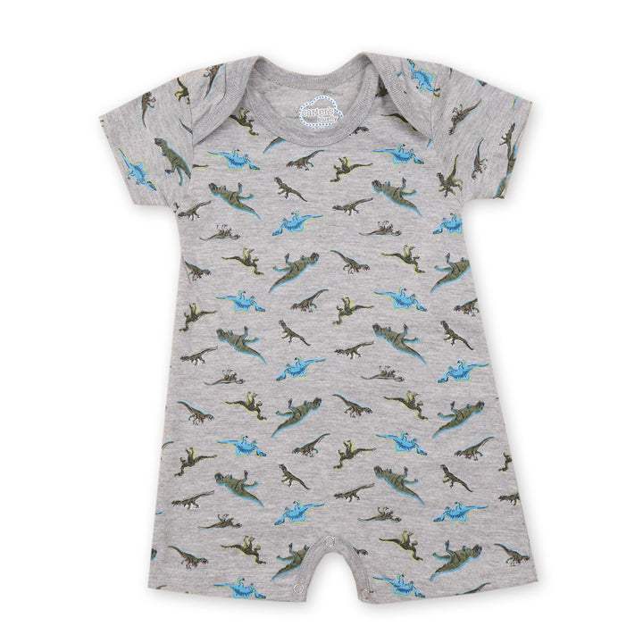 SUNSHINE KIDS 3 PCS SHORT ROMPER DINOSAUR & MOO GREY 18-24M