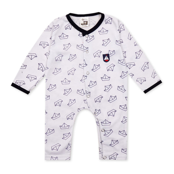 SUNSHINE KIDS SLEEPSUIT BOATS WHITE 18-24M