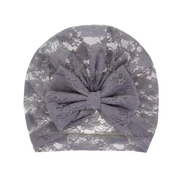 SUNSHINE BABY TURBAN CAPS NET GREY