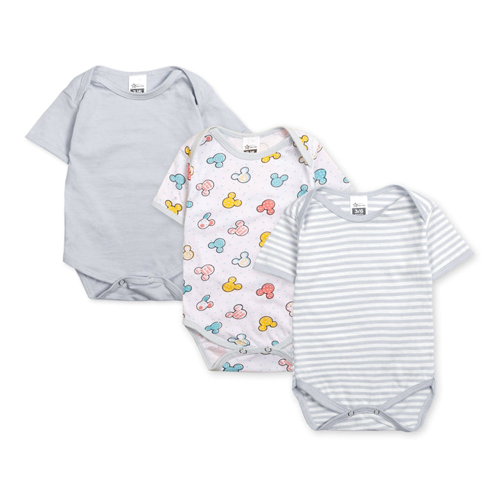 SUNSHINE BABY BODYSUITS PACK OF 3 SKY BLUE (6-9 M)