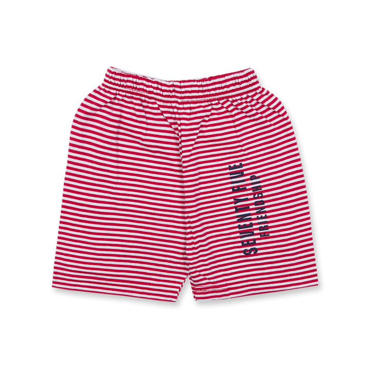 SUNSHINE SHORT & SHIRT 75 RED STRIPES XL 5-6Y