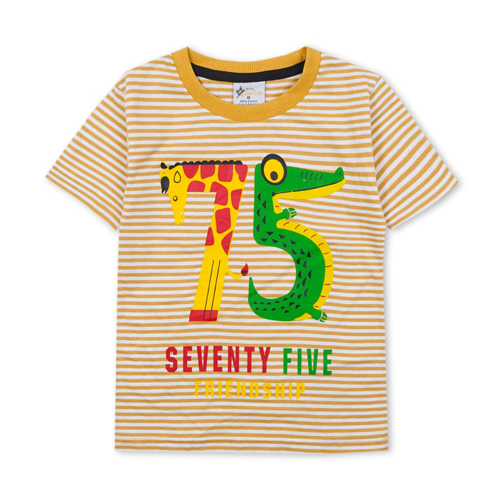 SUNSHINE SHORT & SHIRT 75 YELLOW STRIPES XL 5-6Y