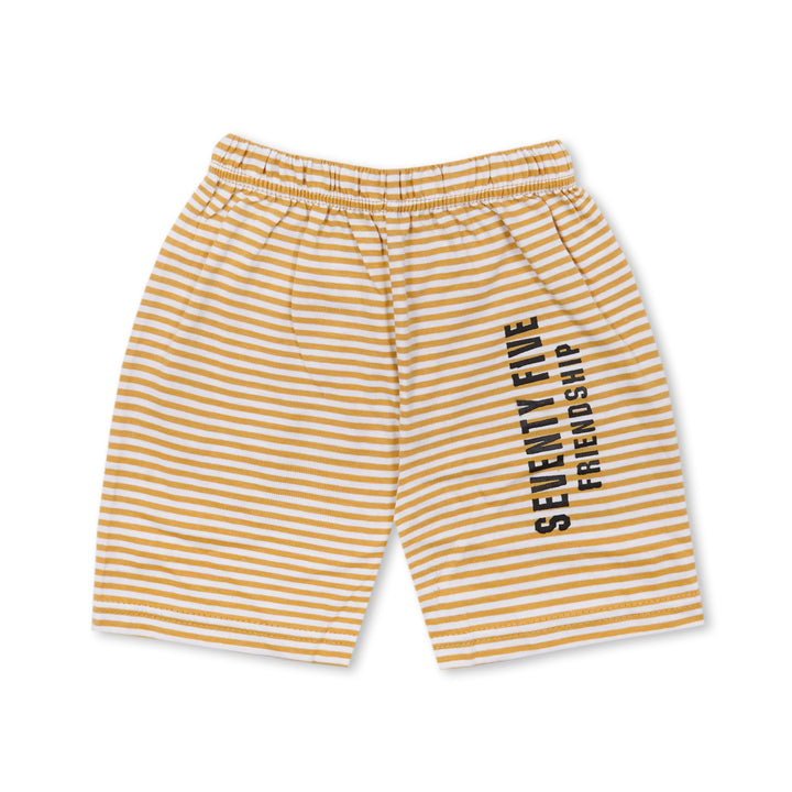 SUNSHINE SHORT & SHIRT 75 YELLOW STRIPES XL 5-6Y