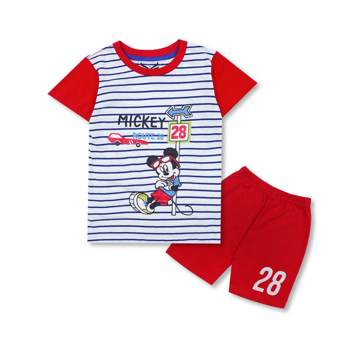 SUNSHINE KIDS SHORT AND SHIRT MICKEY RED 4Y