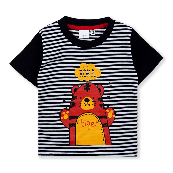 SUNSHINE KIDS SHORT AND SHIRT RORA STRIPES BLACK 4Y